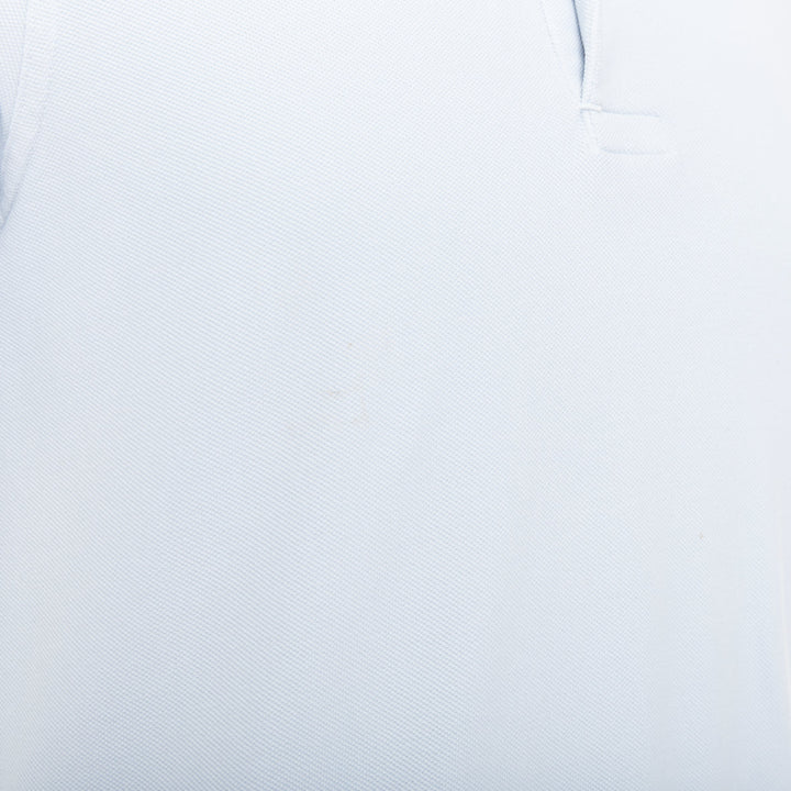 TOM FORD light blue cotton TF logo hem pique polo shirt IT48 M