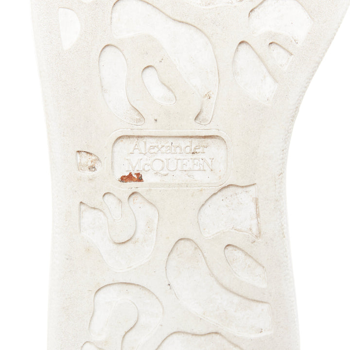 ALEXANDER MCQUEEN Oversized white leather logo exagerrated sole sneakers EU35.5