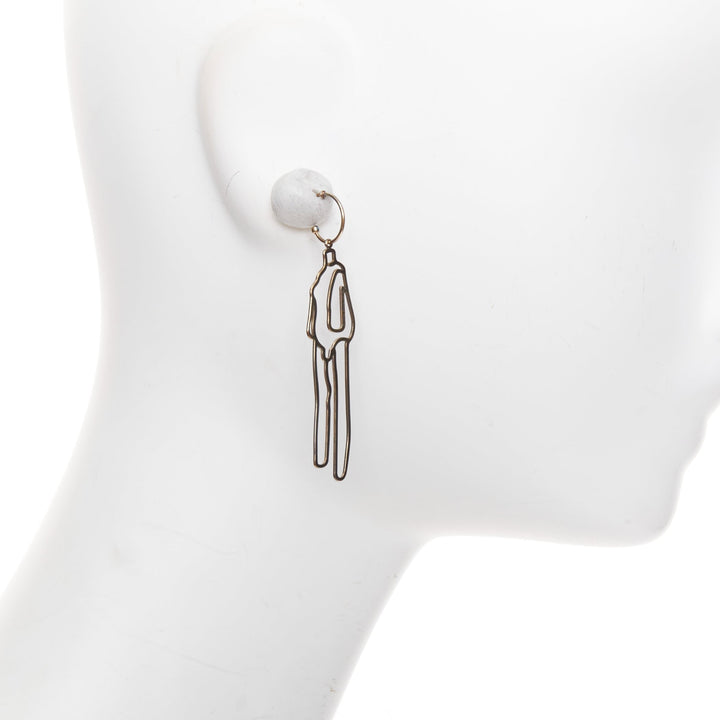 SIMONE ROCHA 2019 Hauser Wirth Limited Louise Bourgeois 24k gold-plated earrings