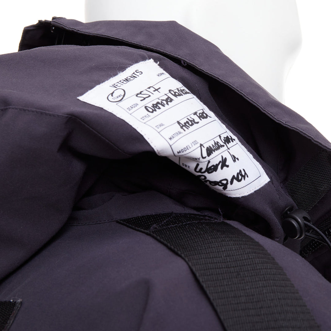 VETEMENTS CANADA GOOSE 2017 runway oversized Snow Mantra utility parka jacket OS