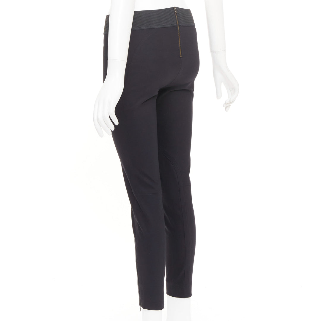 STELLA MCCARTNEY grey cotton blend elastic waist paneled legging pants IT 36 XXS