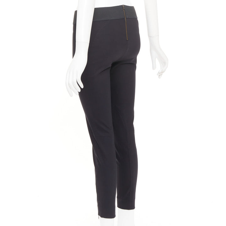 STELLA MCCARTNEY grey cotton blend elastic waist paneled legging pants IT 36 XXS