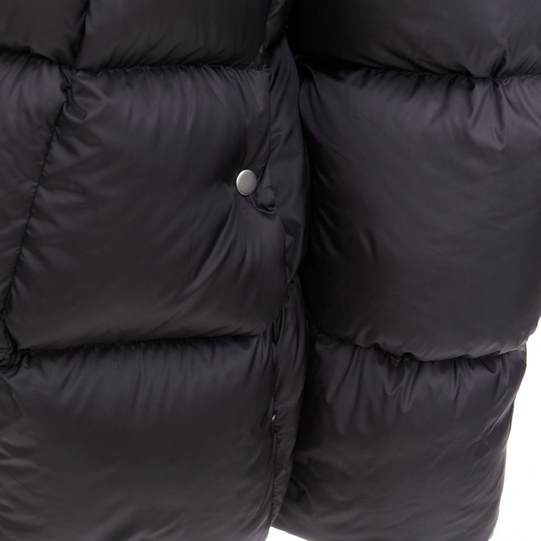 RICK OWENS 2022 Strobe black goose down oversized cocoon boxy puff bomber IT48 M