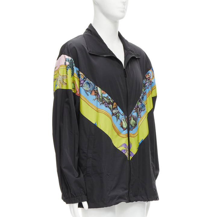 VERSACE 2021 Tresor De La Mer black starfish track jacket IT54 2XL