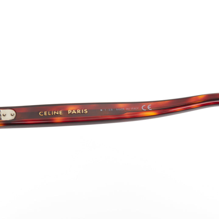 CELINE CL400641 brown tortoise oversized butterfly square sunglasses