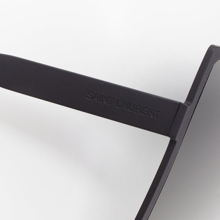 SAINT LAURENT SL182 Betty black matte surface rectangular shield sunglasses