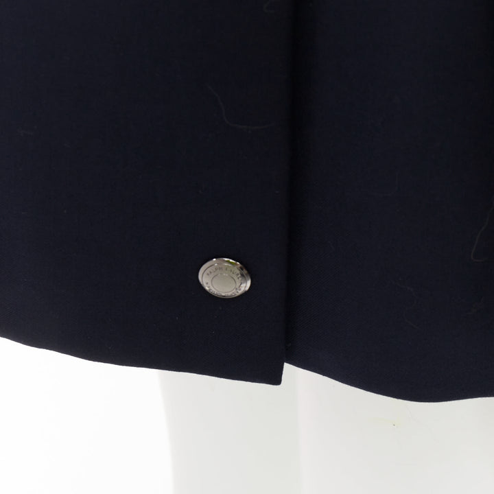 RALPH LAUREN Purple Label navy twill 3 flap pockets double vent coat XL