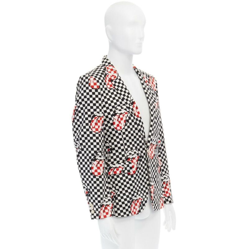 runway COMME DES GARCONS HOMME PLUS SS2006 Rolling Stones lips blazer jacket S