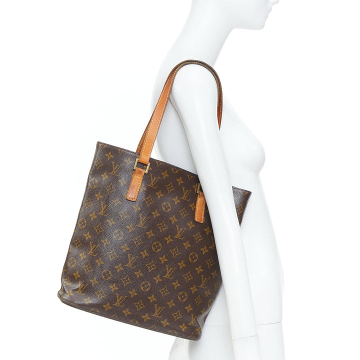 LOUIS VUITTON 2002 Vavin GM brown monogram canvas top handle shopping tote bag