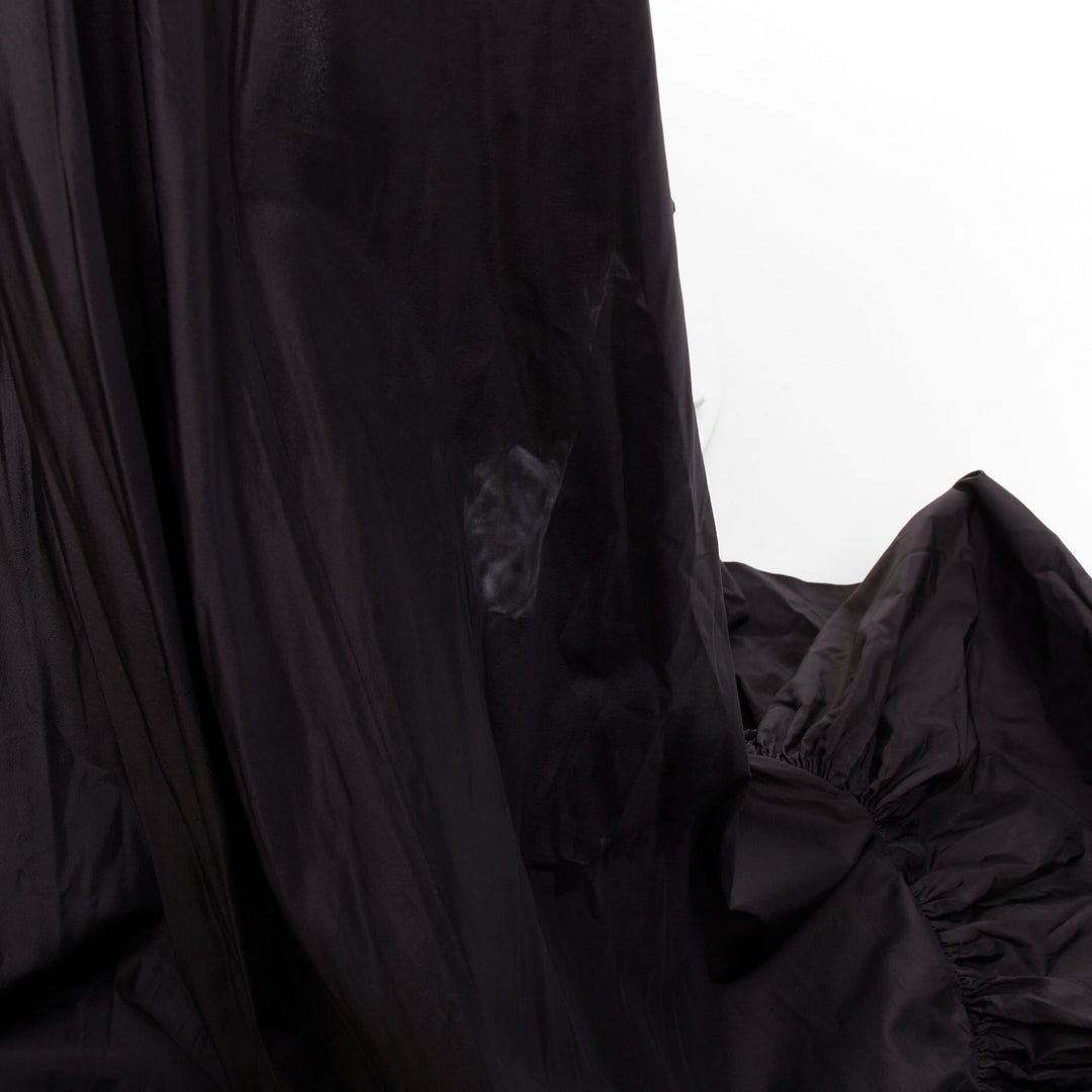 rare ALEXANDRE VAUTHIER COUTURE SS2017 Runway black velvet crystal ruffle gown