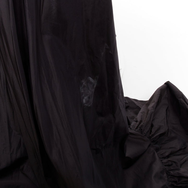 rare ALEXANDRE VAUTHIER COUTURE SS2017 Runway black velvet crystal ruffle gown