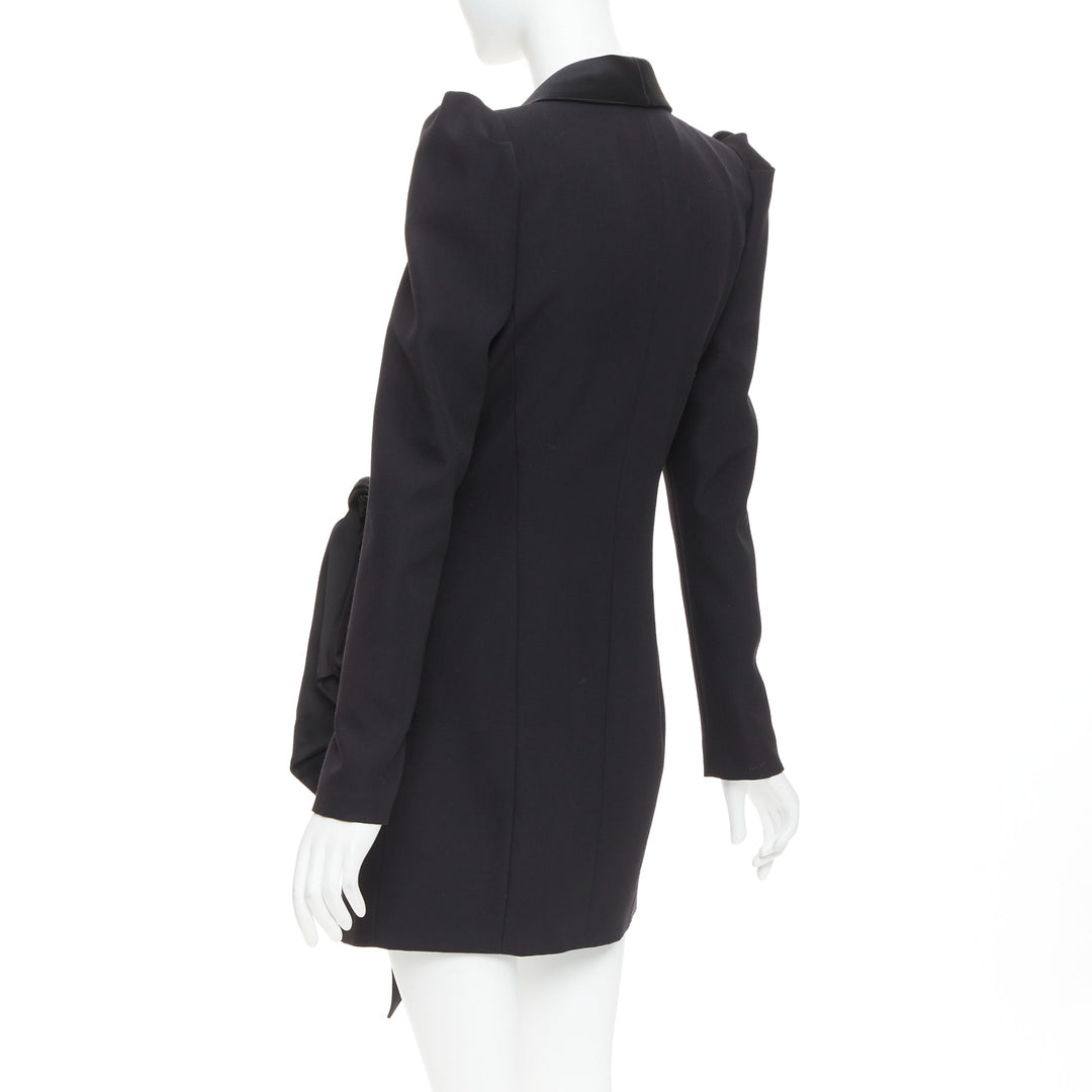 ALEXANDRE VAUTHIER COUTURE S2018 Runway black pagoda shoulder blazer dress FR36