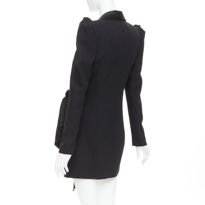 ALEXANDRE VAUTHIER COUTURE S2018 Runway black pagoda shoulder blazer dress FR36