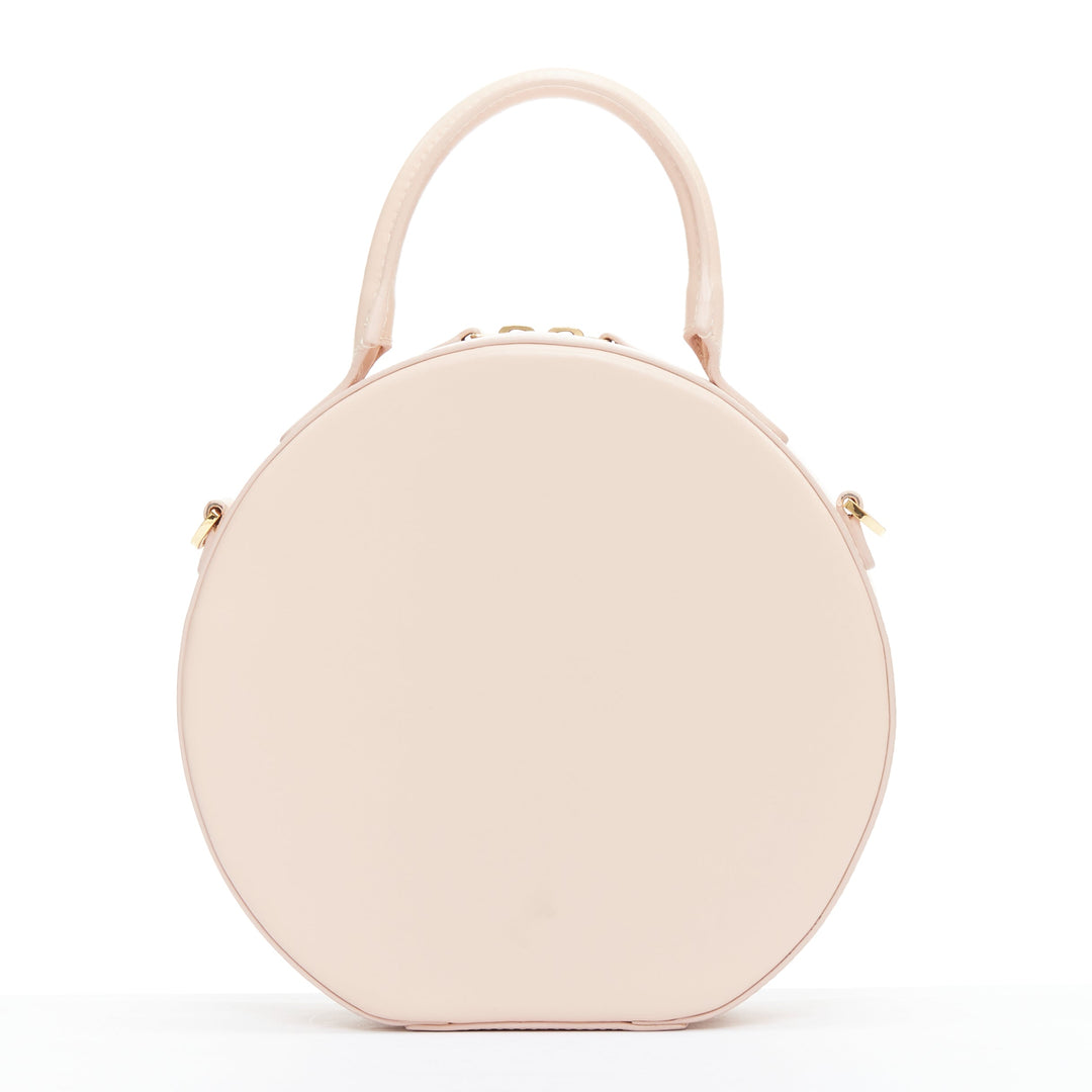 MANSUR GAVRIEL Circle light pink leather gold logo crossbody bag