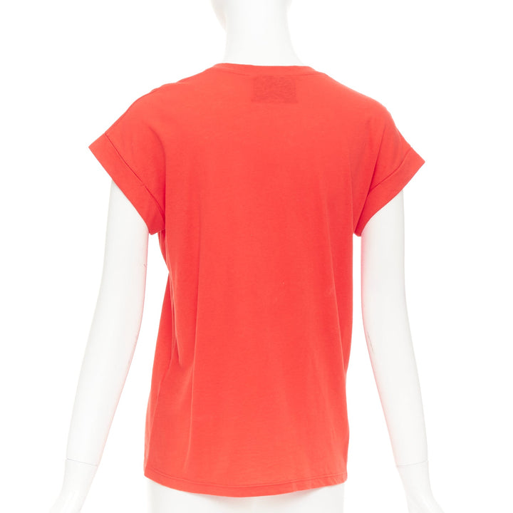 GUCCI L'Aveugle Par Amour red cat embroidered short sleeve t-shirt S