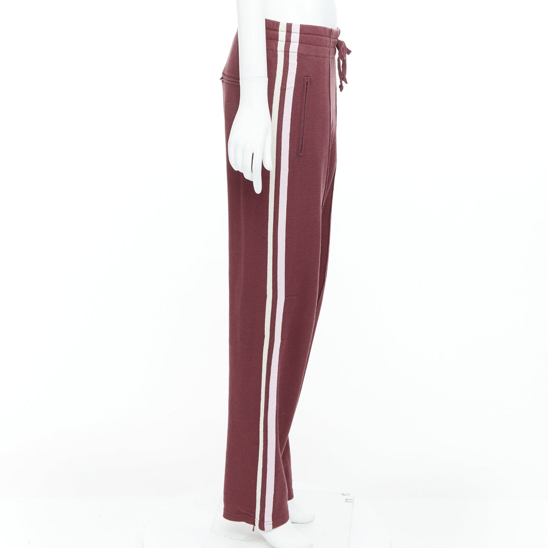 ISABEL MARANT Etoile burgundy pink trim jogger track pants FR38 M