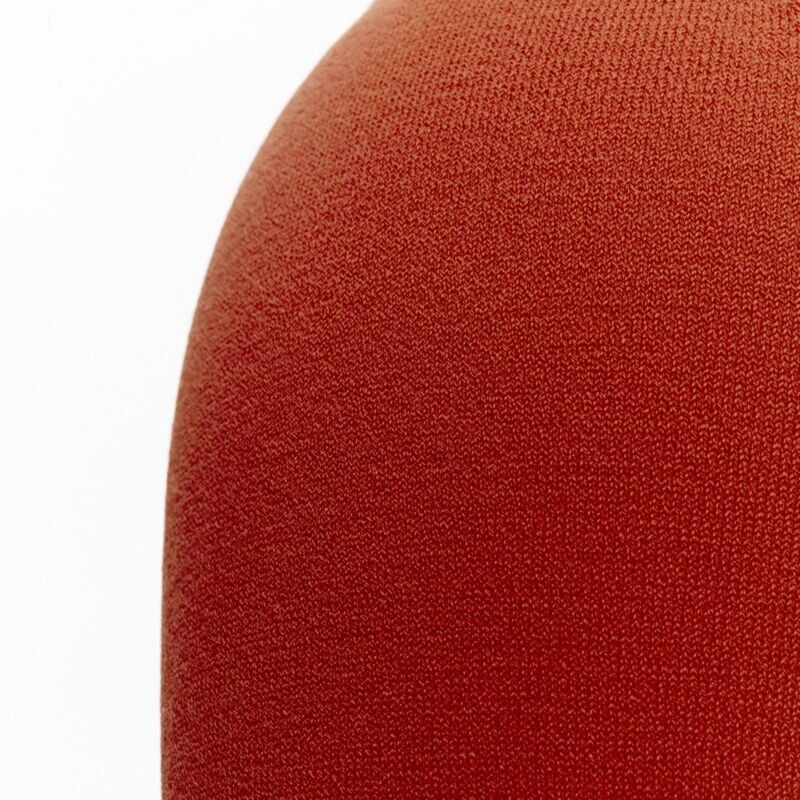 ALAIA Signature cropped stretch knit button cardigan Sanguine Orange FR38 S