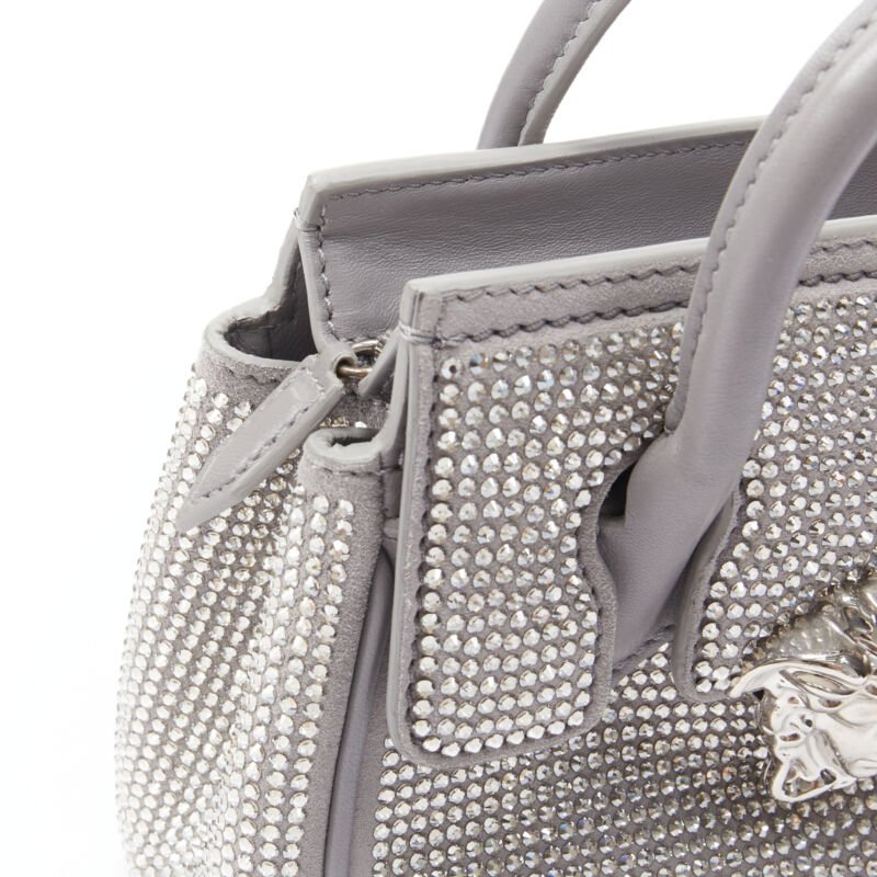 VERSACE Palazzo Empire Mini Limited Edition grey crystal crossbody bag