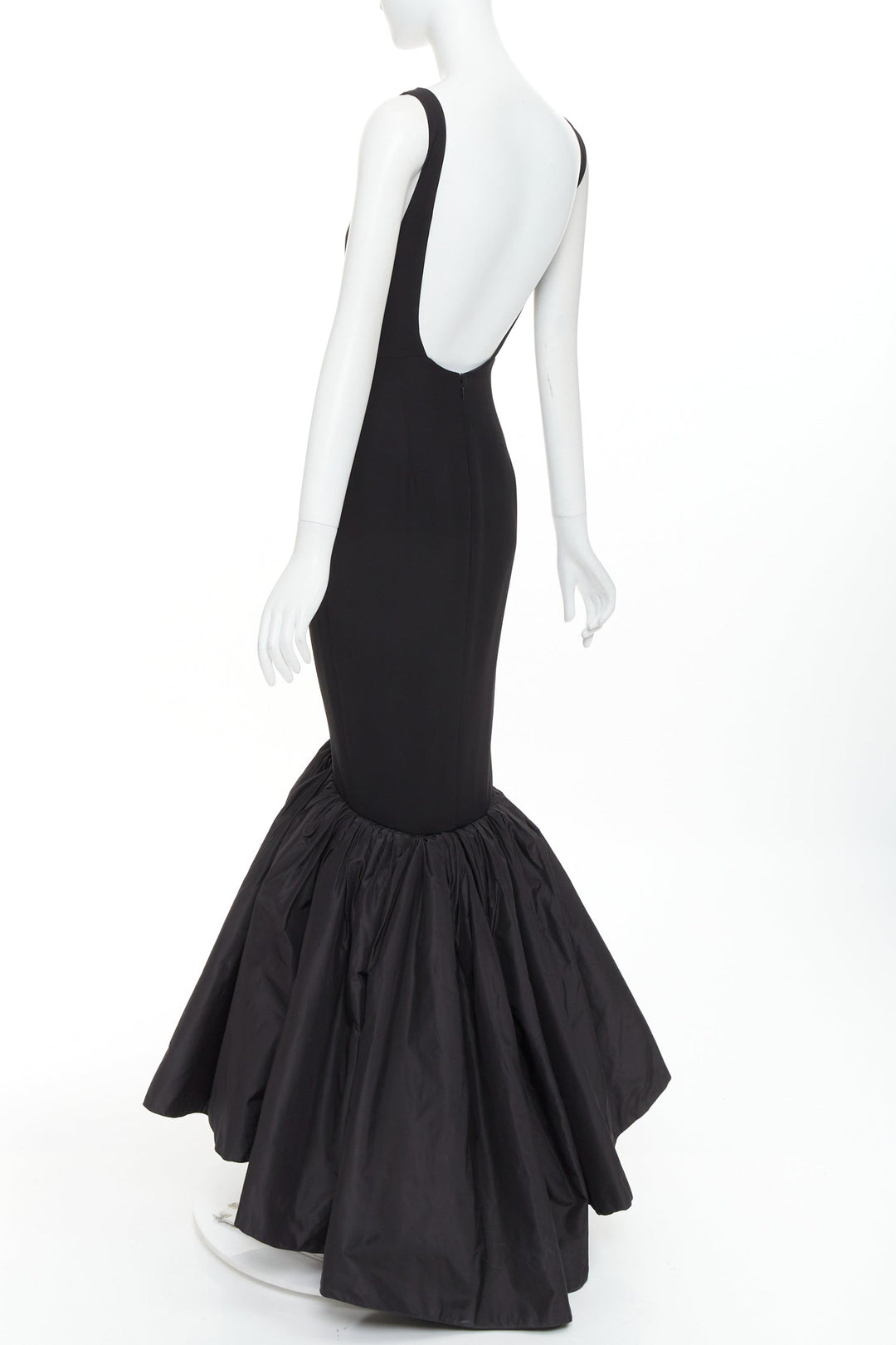 rare ALEXANDRE VAUTHIER COUTURE SS2025 Runway black volume taffeta trumpet gown