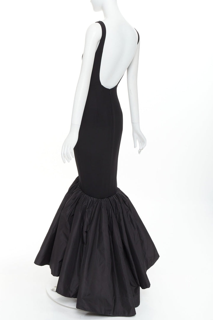 rare ALEXANDRE VAUTHIER COUTURE SS2025 Runway black volume taffeta trumpet gown