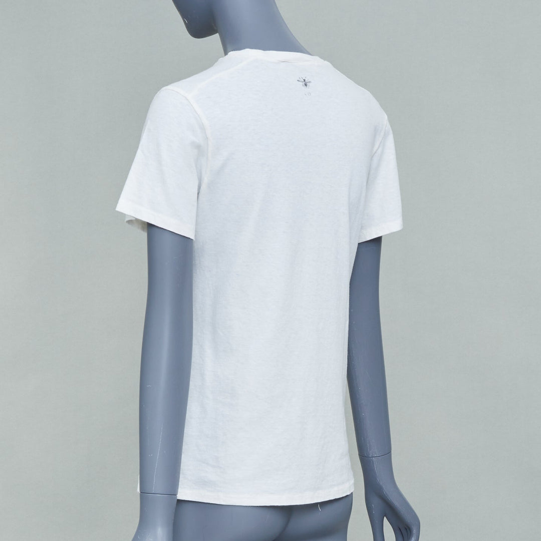 CHRISTIAN DIOR 2018 Runway Youthquake graphic print cotton linen tshirt XS