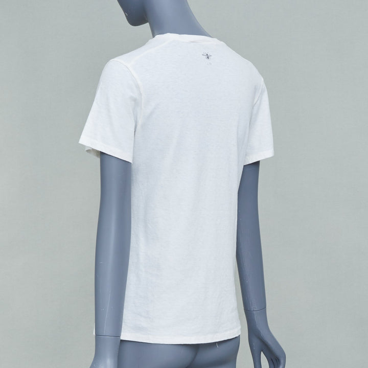 CHRISTIAN DIOR 2018 Runway Youthquake graphic print cotton linen tshirt XS