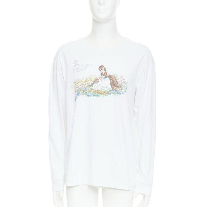 UNDERCOVER John My Favourite Things white cotton print long sleeve tee JP3 L