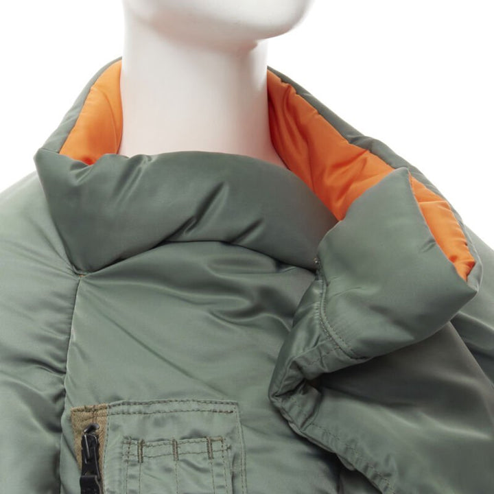 JUNYA WATANABE 2006 Runway deconstructed padded MA-1 bomber jacket cape S