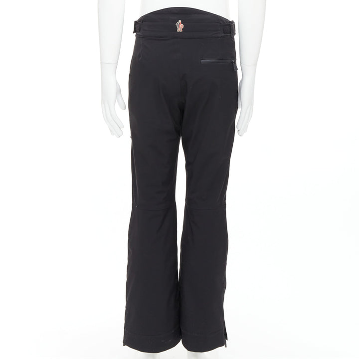 MONCLER Grenoble Pantaloni Da Sci black nylon flare ski pants S