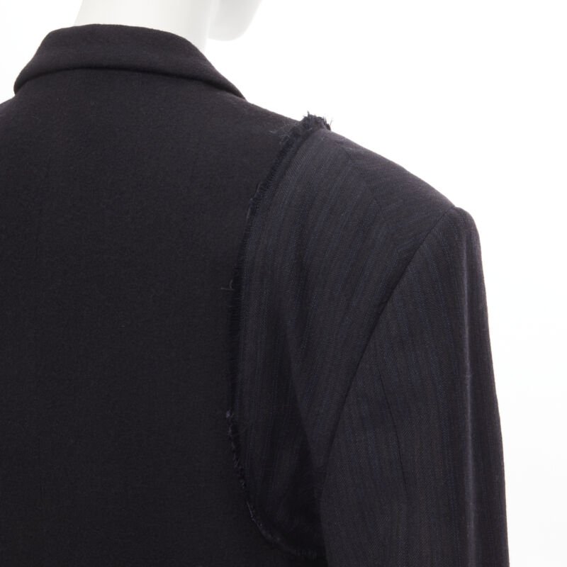 vintage COMME DES GARCONS 1993 black reconstructed shoulder padded blazer M