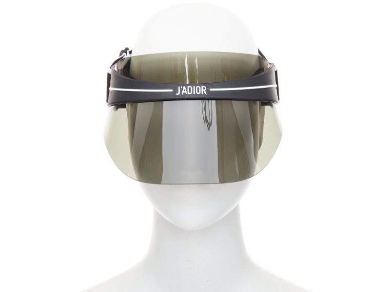DIOR Diorclub1 black grey J'adior logo visor sunglasses hat
