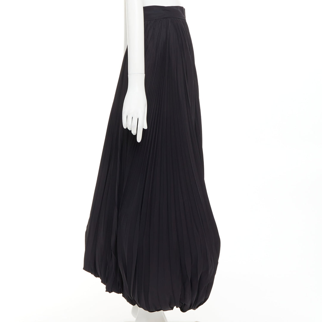 rare ALEXANDRE VAUTHIER COUTURE black pleated voluminous bubble hem skirt