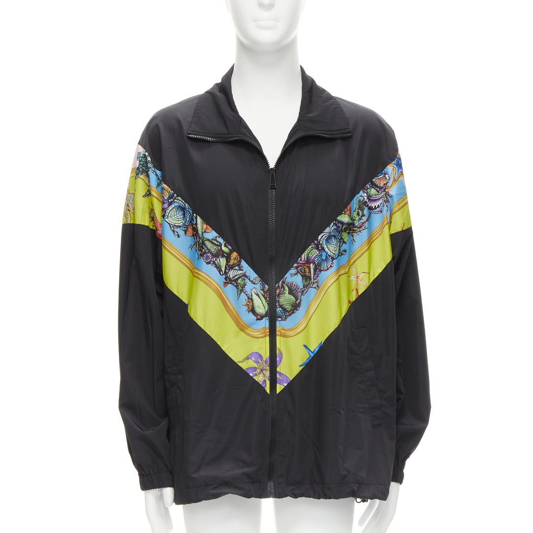 VERSACE 2021 Tresor De La Mer black starfish track jacket IT54 2XL