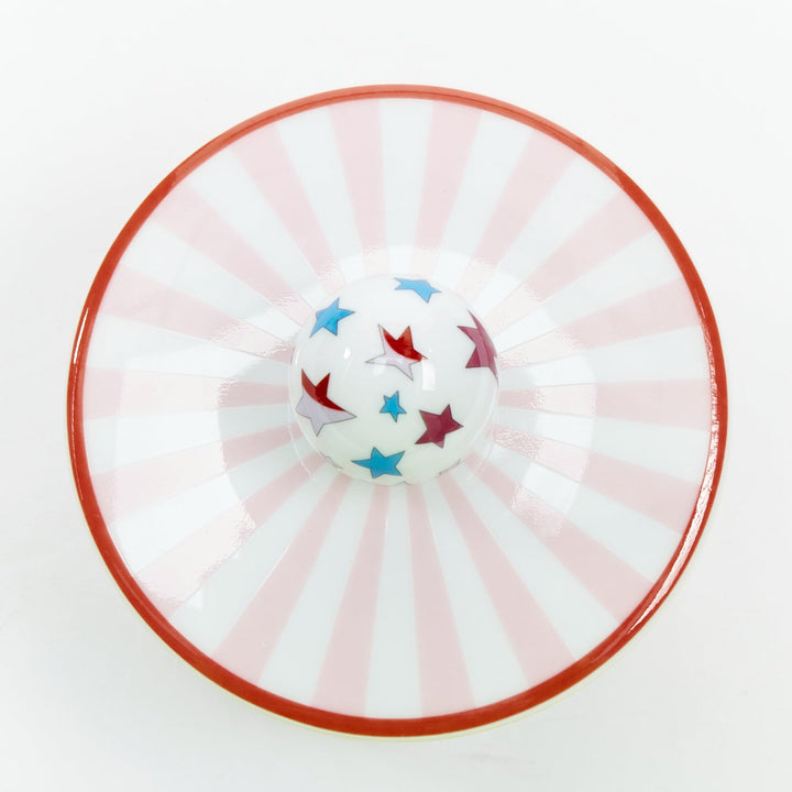 RHERMES Circus Round Box pink yellow white star balls porcelain container