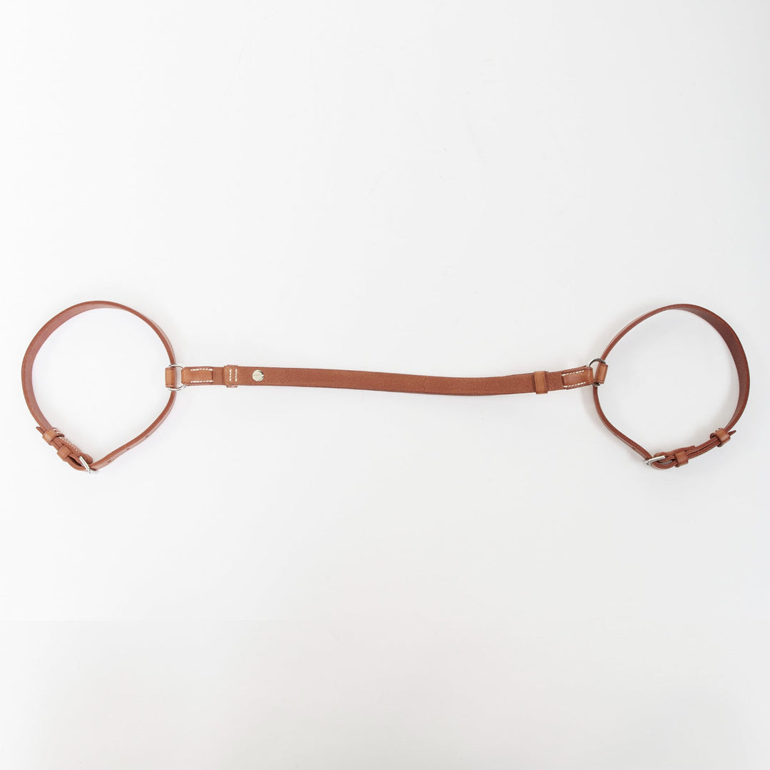 HERMES natural bridle leather outdoor picnic plaid blanket carry strap
