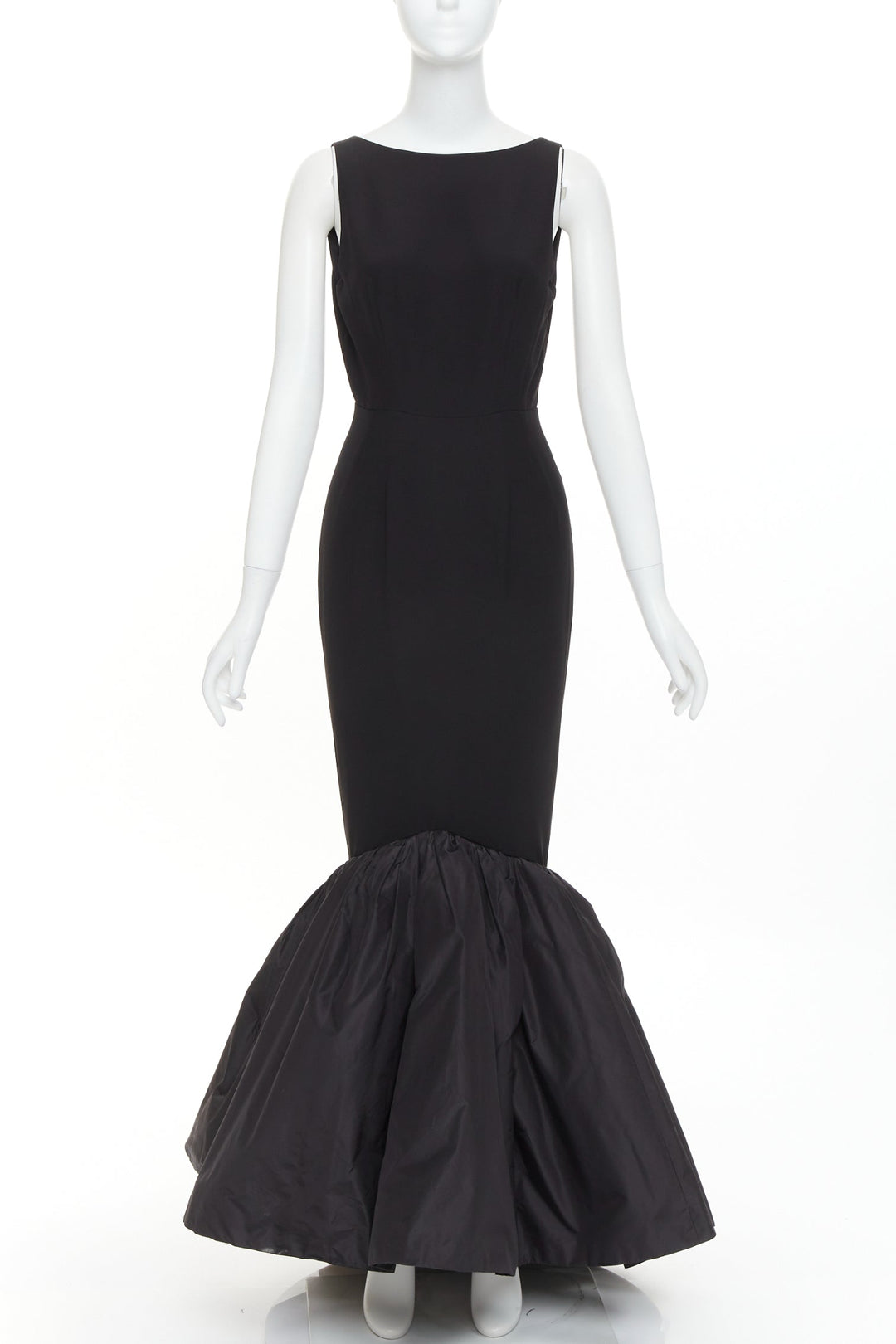 rare ALEXANDRE VAUTHIER COUTURE SS2025 Runway black volume taffeta trumpet gown