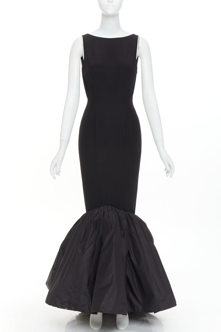 rare ALEXANDRE VAUTHIER COUTURE SS2025 Runway black volume taffeta trumpet gown