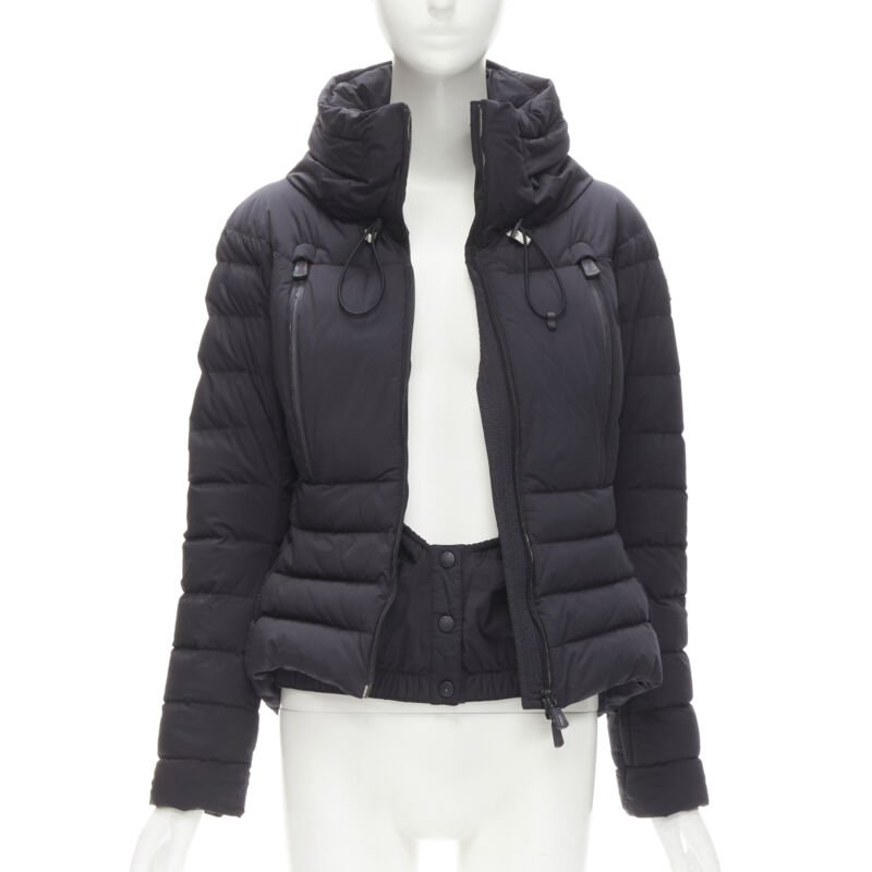 MONCLER GRENOBLE Bear Giubotto black nylon new down puffer jacket Size 1 S