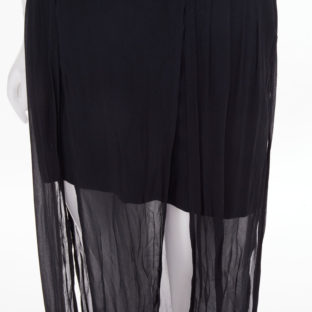 SASS & BIDE Lace Twist black cut out viscose blend apparel dress US6 M