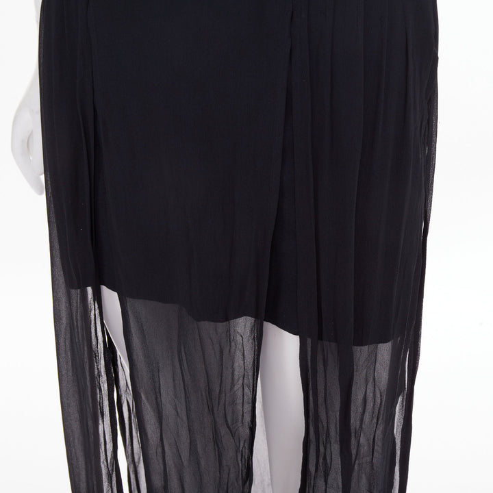 SASS & BIDE Lace Twist black cut out viscose blend apparel dress US6 M