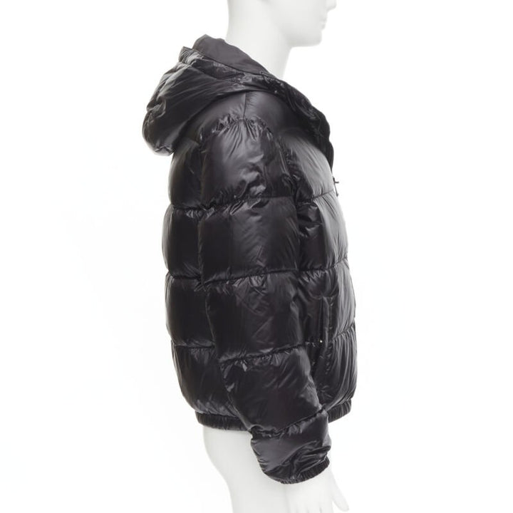 VERSACE gold Medusa badge black goose down duvet puffer jacket IT50 L