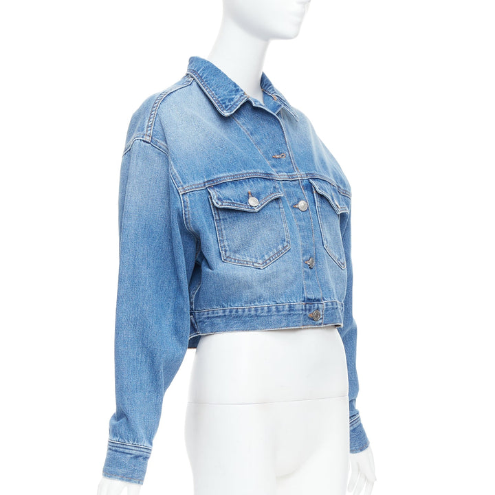 ISABEL MARANT ETOILE Tadia blue denim boxy cropped jacket FR36 S