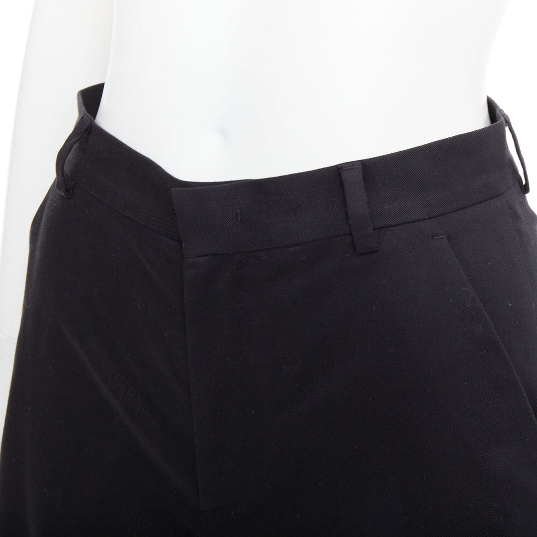 RED VALENTINO black cotton blend high waisted culottes bermuda shorts IT38 XS