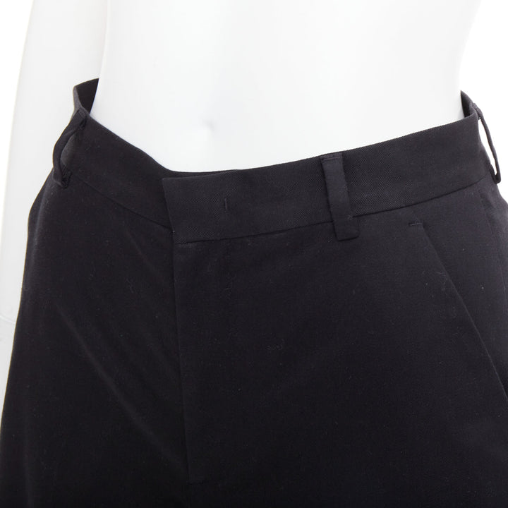RED VALENTINO black cotton blend high waisted culottes bermuda shorts IT38 XS