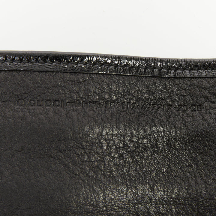 GUCCI Vintage grey suede black trim oval gold buckle wide waist belt 70cm
