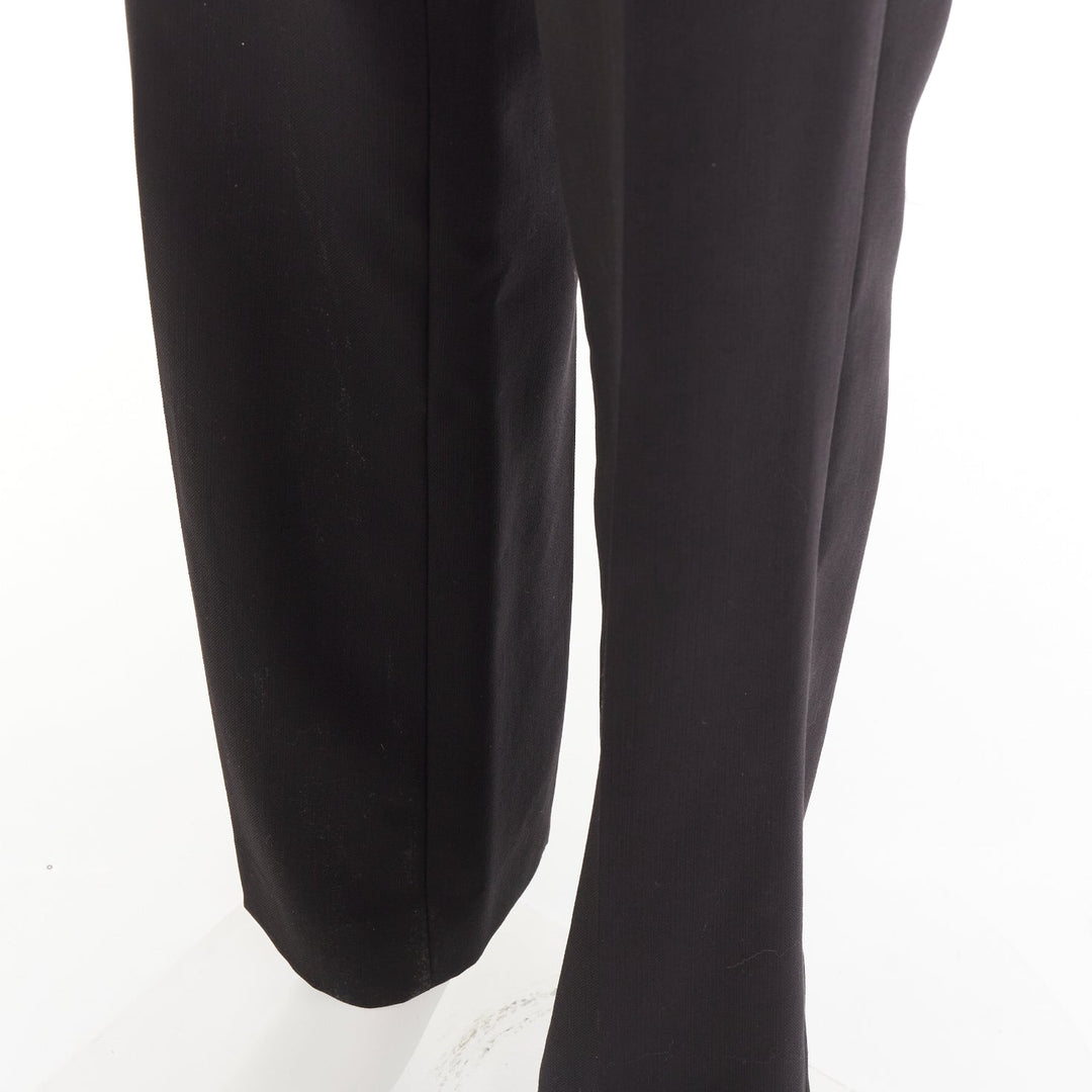 ALEXANDRE VAUTHIER COUTURE SS2025 Runway black high waist straight trouser pants