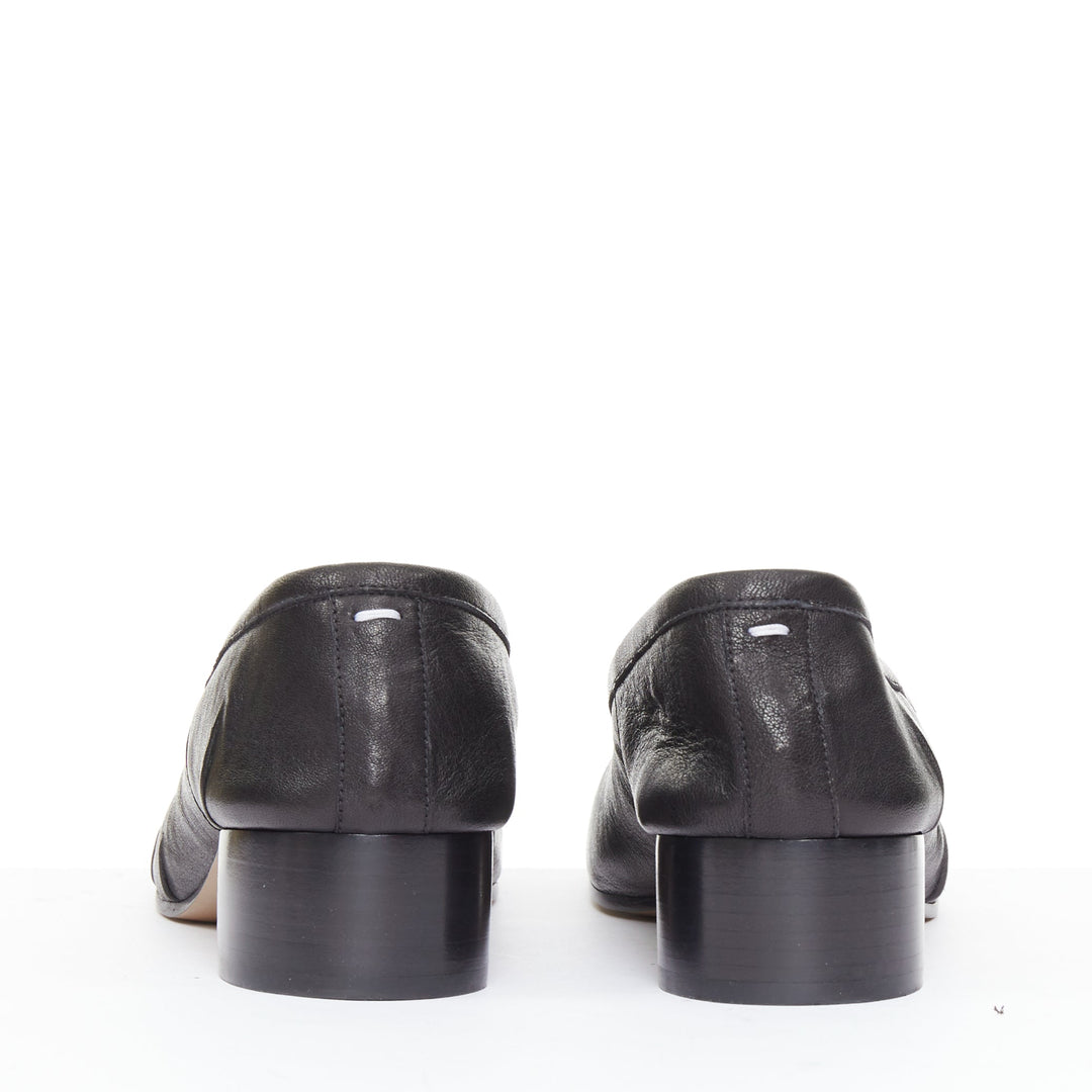 MAISON MARGIELA 2024 Tabi Ballerina 30mm black split toe cylinder heel pump EU39