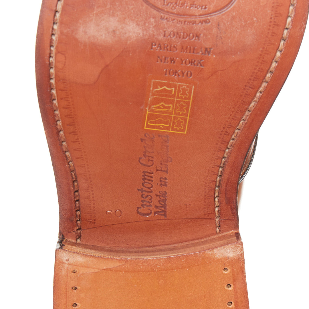 CHURCH'S Lancaster sandalwood tan brown polished binder welted oxford UK5 E
