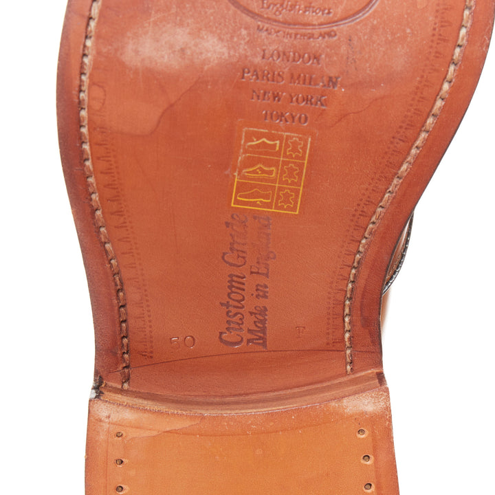 CHURCH'S Lancaster sandalwood tan brown polished binder welted oxford UK5 E