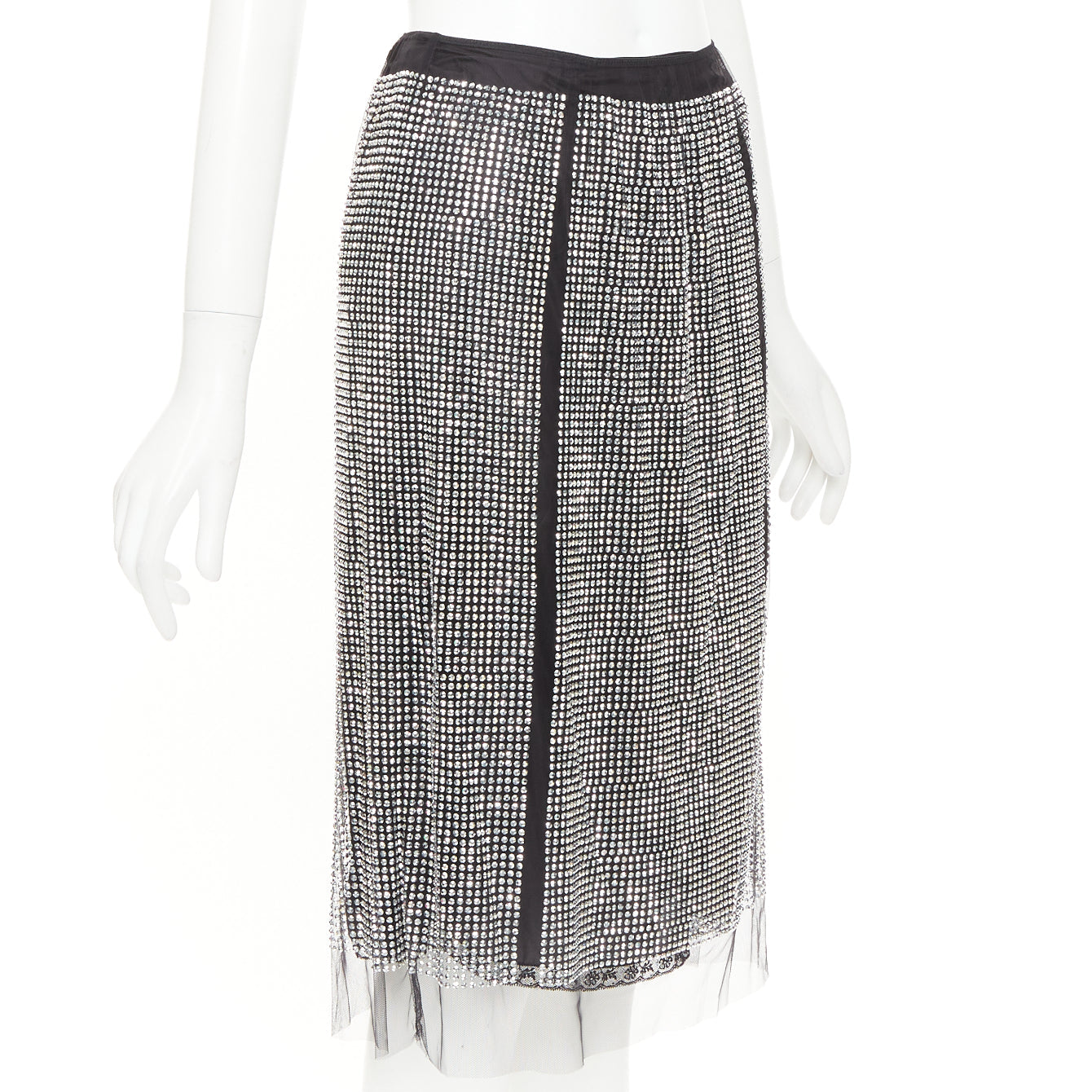 スカート Prada Silk Skirt IT 38 Prada by Miuccia Prada - Silver Women Casual Skirt | JHROP